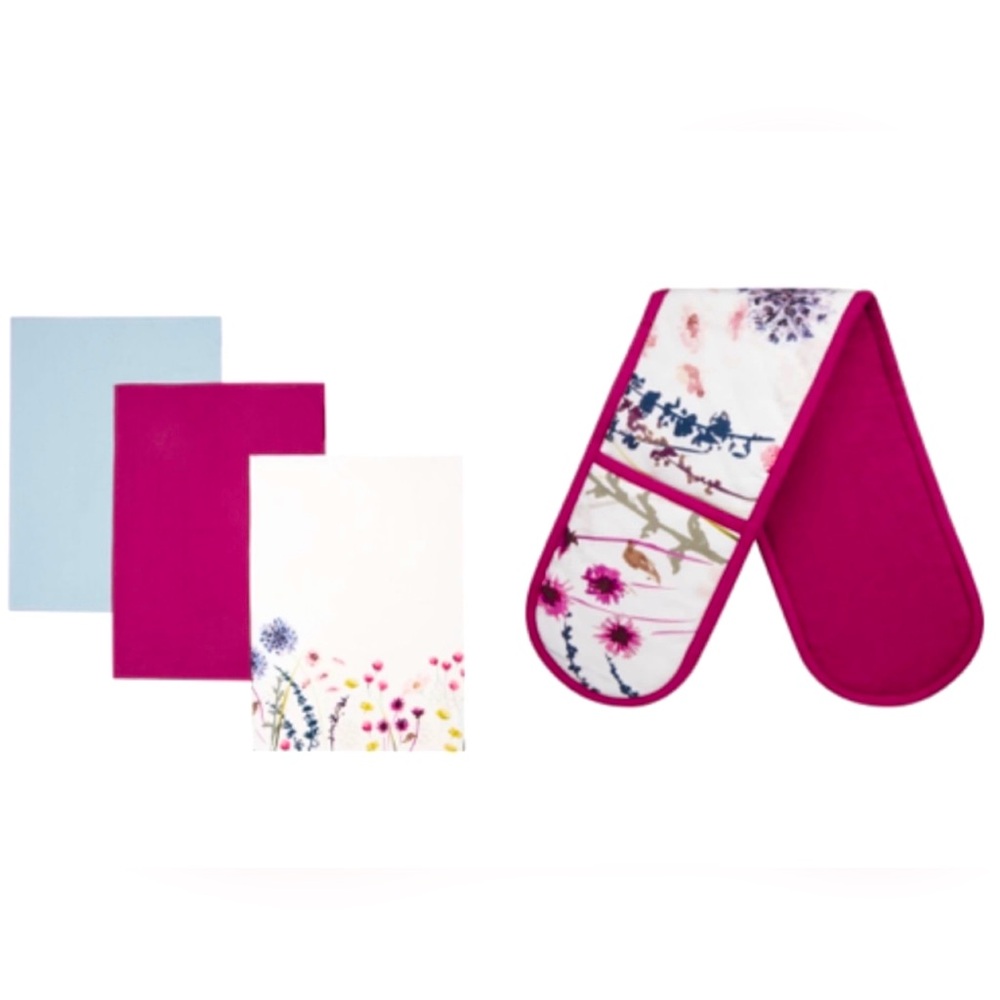 John Lewis Double Oven Glove and Tea Towel set
